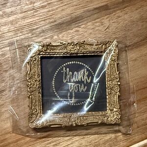 Gold Ornate Thank You Frame Magnet